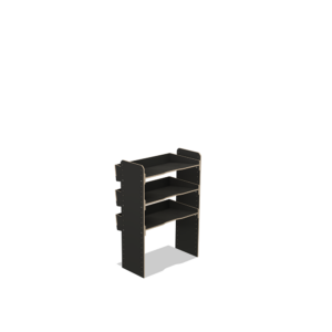 Scaffale universale per furgone in legno (1100x750x430mm) – 3 ripiani inclinati