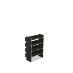 Scaffale universale per furgone in legno (1100x750x430mm) – 4 ripiani inclinati