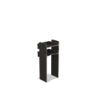 Scaffale universale per furgone in legno (1190x500x430mm) – 2 ripiani inclinati
