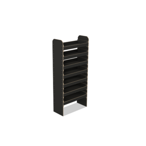 Scaffale universale per furgone in legno (1650x750x325mm) – 7 ripiani